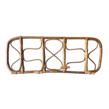 Load image into Gallery viewer, Rattan & bamboo coat rack