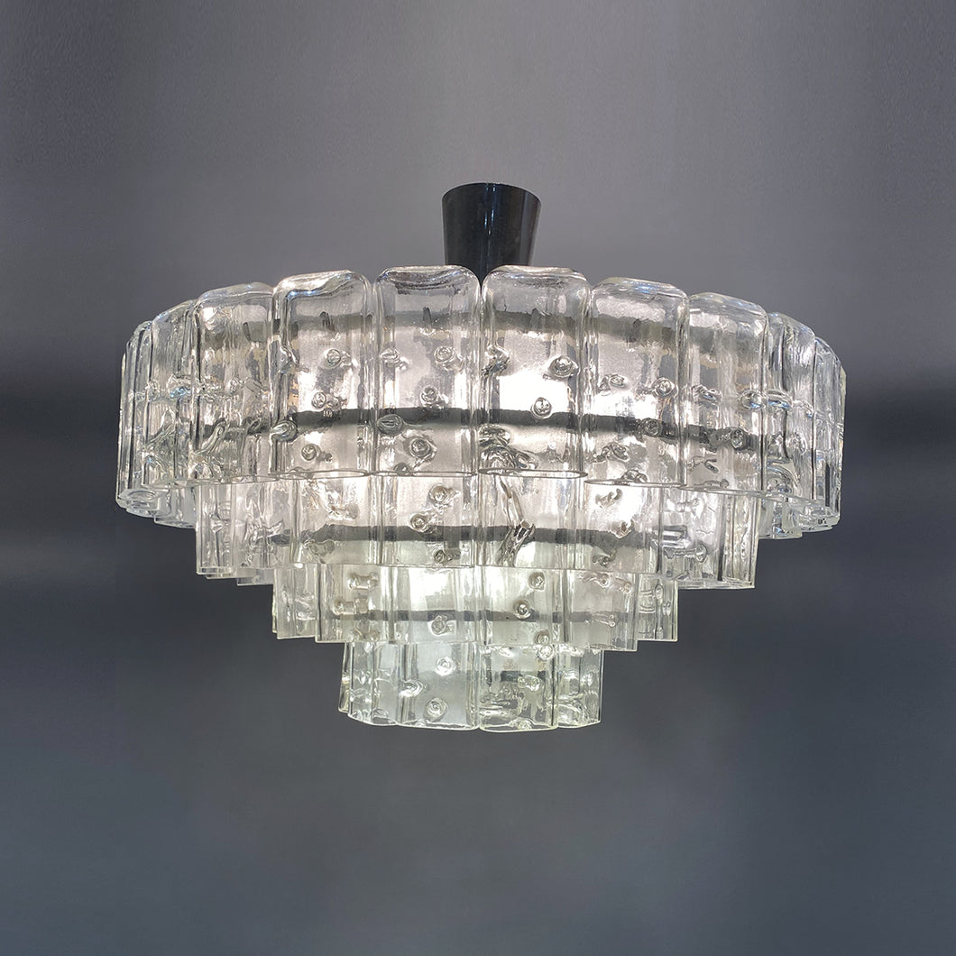 Large Doria Leuchten chandelier from the 1960s