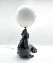 Charger l&#39;image dans la galerie, Lampe otarie vintage XXL en céramique noire