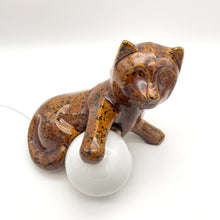 Load image into Gallery viewer, Vintage ceramic cat lamp from the 1960s - 1970s