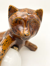 Load image into Gallery viewer, Vintage ceramic cat lamp from the 1960s - 1970s