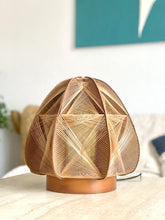 Load image into Gallery viewer, Scandinavian lamp in wood and wires from the 60s