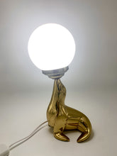 Charger l&#39;image dans la galerie, Lampe otarie vintage en laiton