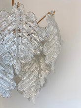 Cargar imagen en el visor de la galería, Lampara de hojas de cristal de Murano