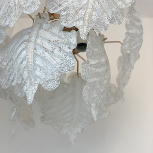 Lampara de hojas de cristal de Murano