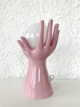 Load image into Gallery viewer, Vintage hands lamp in pink ceramic