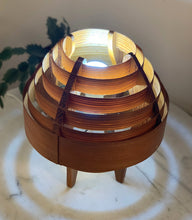 Load image into Gallery viewer, Vintage Scandinavian lamp in wood strips