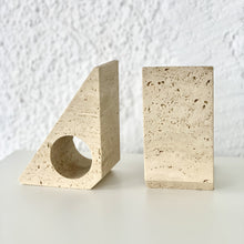 Load image into Gallery viewer, Pair of travertine bookends