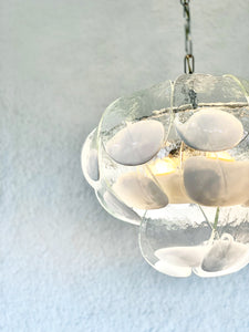 Lustre en pétales de verre de Murano par Carlo Nason pour Mazzega