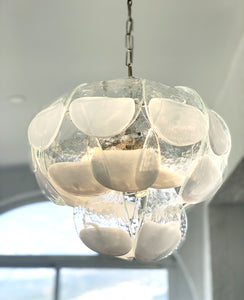 Lustre en pétales de verre de Murano par Carlo Nason pour Mazzega