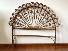 Load image into Gallery viewer, Peacock rattan headboard
