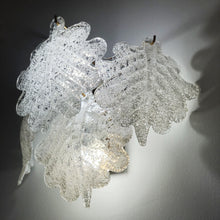 Load image into Gallery viewer, Pair of sconces in Murano glass leaves