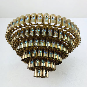 Chandelier in brass tubes from the 60's