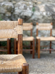 Serie de 4 sillas modelo "Dordogne" editadas por Sentou