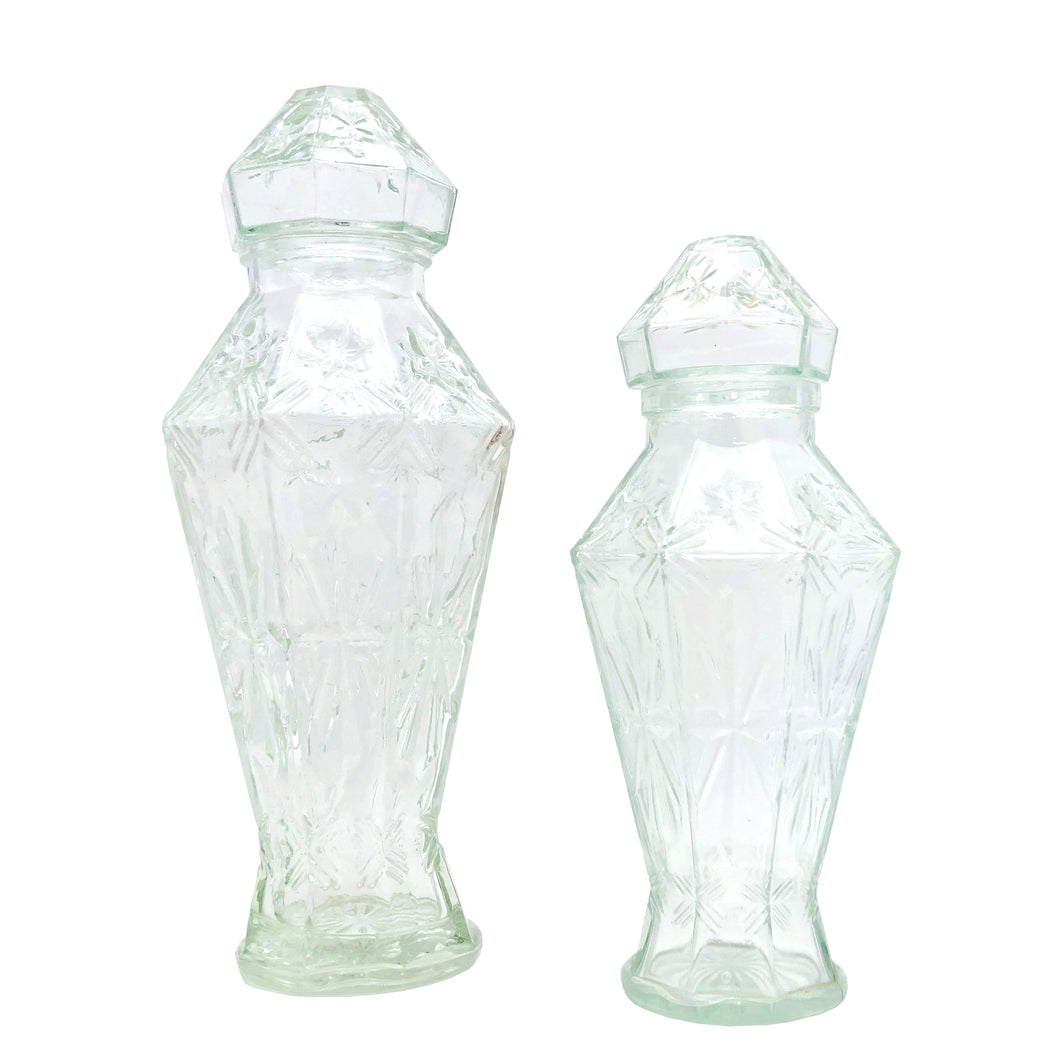 Lote de garrafas / jarras de vidrio, H 30 cm y 40 cm