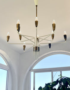 12 arms chandelier attributed to Stilnovo, 1950