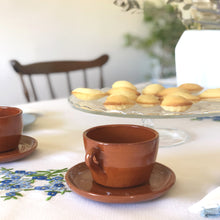 Load image into Gallery viewer, Set of 6 clay cups &amp; saucers