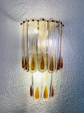 Cargar imagen en el visor de la galería, Lámpara de pared Mazzega en cristal de Murano