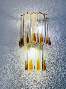 Lámpara de pared Mazzega en cristal de Murano