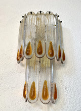 Cargar imagen en el visor de la galería, Lámpara de pared Mazzega en cristal de Murano