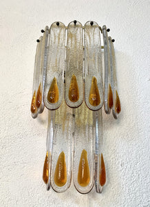 Lámpara de pared Mazzega en cristal de Murano
