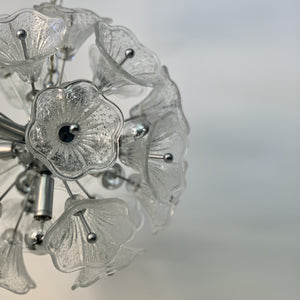 Sputnik chandelier with flowers by Venini for VeArt, 1960