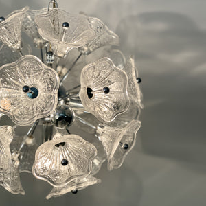 Sputnik chandelier with flowers by Venini for VeArt, 1960
