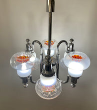 Load image into Gallery viewer, Mazzega chandelier from the 60s with 6 glass globes