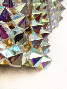 Pair of iridescent crystal sconces by Kinkeldey