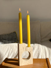 Load image into Gallery viewer, Travertine candlestick attributed to Fratelli Mannelli, 1970
