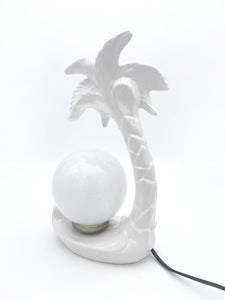 Lampe palmier vintage blanche
