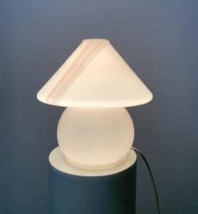 Lámpara "hongo" de cristal de los años 70 y 80
