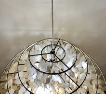 Load image into Gallery viewer, 60&#39;s chandelier in mother-of-pearl tassels in the style of Verner Panton