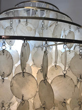 Load image into Gallery viewer, 60&#39;s chandelier in mother-of-pearl tassels in the style of Verner Panton