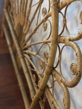 Load image into Gallery viewer, Peacock rattan headboard