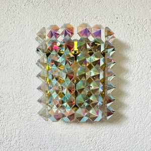 Iridescent crystal wall lamp by Kinkeldey