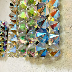 Iridescent crystal wall lamp by Kinkeldey
