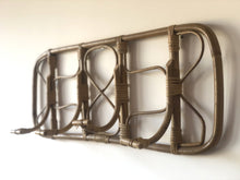 Load image into Gallery viewer, Rattan &amp; bamboo coat rack