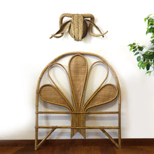 Load image into Gallery viewer, Rattan and bamboo headboard