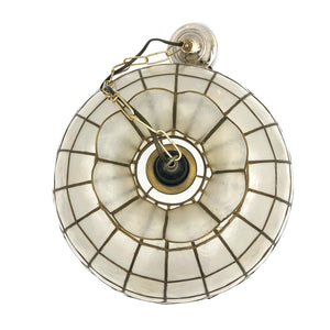 Mother of pearl & brass pendant light