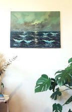 Load image into Gallery viewer, Painting, oil on canvas sunrise on sea