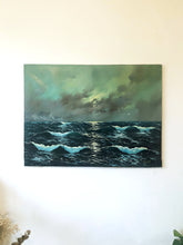 Charger l&#39;image dans la galerie, Tableau, huile sur toile lever de soleil sur mer