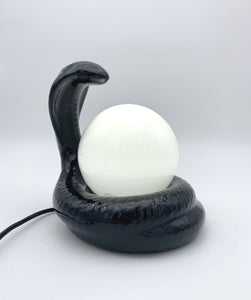 Black ceramic cobra lamp