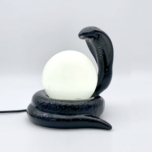 Lampe cobra en céramique noire