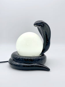 Black ceramic cobra lamp