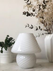Murano mushroom lamp "Vetri"  white