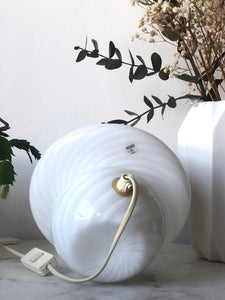 Murano mushroom lamp "Vetri"  white