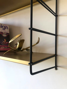 Set of shelves Vintage String in gold metal