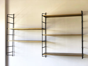 Set of shelves Vintage String in gold metal
