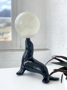 Lámpara vintage de foca / león marino de los años 60 y 70